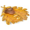 Leaf and Acorn Autumn Yellow 15 x 13 Dolomite Ceramic