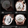 rorios Men's Automatic Tourbillon Watch Diamond Skeleton Watch Waterproof Mechanical
