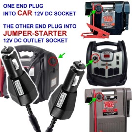 KHOI1971 FAST DC 12V CAR Charger adapter for ATEC KWIKSTART 6250 6256 6296 jump starter