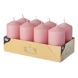 Pappstar Pillar Candles Antique Pink 50 x 100 mm (Pack of 8)
