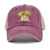 Hepandy Palm Tree Trucker Hats, Embroidered Mesh Baseball Caps for