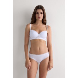 Intimissimi Woman's Sofia Lace Balconette Bra in White, Size 34D