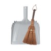 Small Metal Dust Pan and Brush for Fireplace, Garage, Shop,
