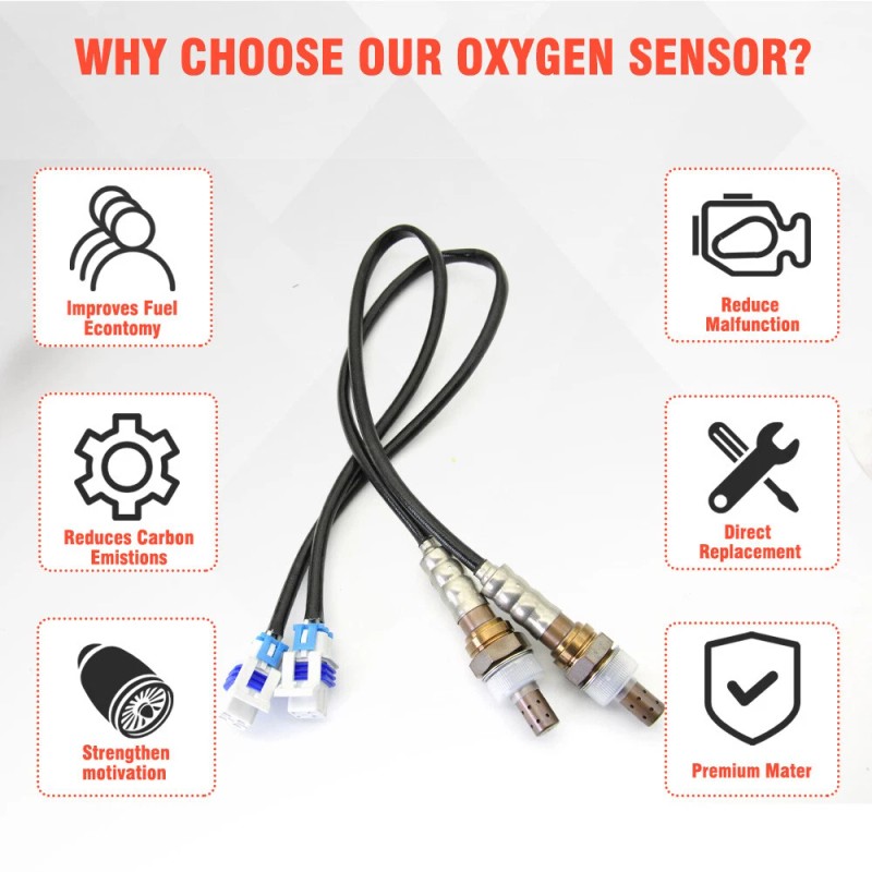 CNPAPC 4PCS Upstream and Downstream O2 Oxygen Sensor For Chevy