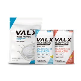 VALX Bulk WPC Whey Protein Yogurt Flavor 14.5 oz (420 g), Multi Vitamins, Water Soluble Vitamins, Multi Vitamins, Fat Soluble Vitamins, Set of 3