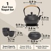 Juvale Cast Iron Tea Kettle for Stovetop - 40 oz