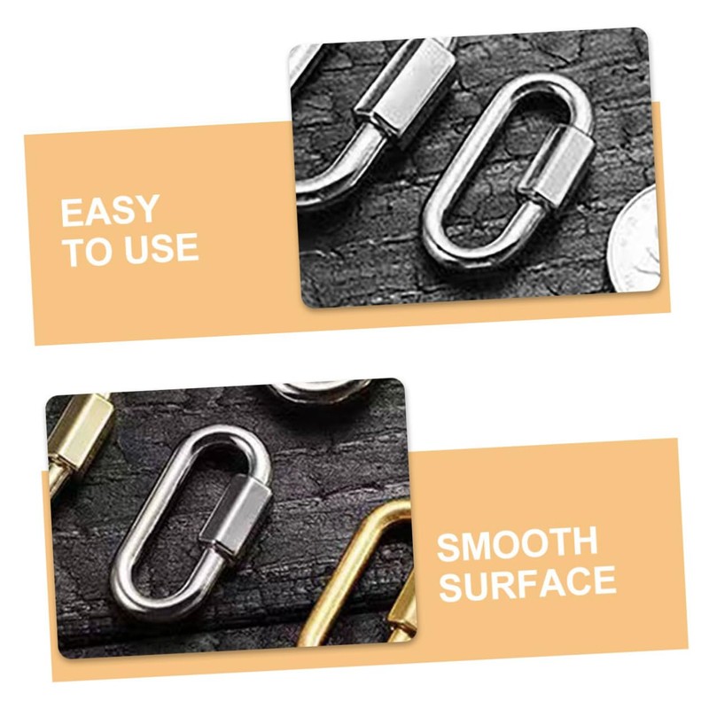 VILLFUL 5pcs Stainless Steel Chain Connectors Quick Link Chain Connector
