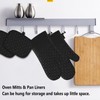CHUKCHI Oven Mitts and Pot Covers 6pcs Set- Kitchen Oven