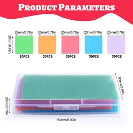 Aimeke Pack of 150 Diamond Painting Wax 20 x 20 mm Diamond Painting Glue Clay with Box - 5 Colours for 5D Diamond Painting Embroidery Accessories