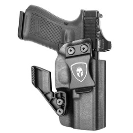 WARRIORLAND IWB Kydex Holster with Claw& Optic Cut, Compatible with Glock 17/19/ 19X Gen 1 2 3 4 5 & 23/32 Gen(3-4) & 44/45 & Listed Modeds' MOS Version, Adj. Cant & Posi-Click Retention, Right Hand