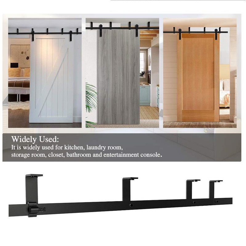 CCJH 6FT Ceiling Mount Bracket Sliding Barn Door Hardware Kit