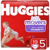 Huggies Little Movers Diapers, Step 5 (27+ lb.), 19 Ct,