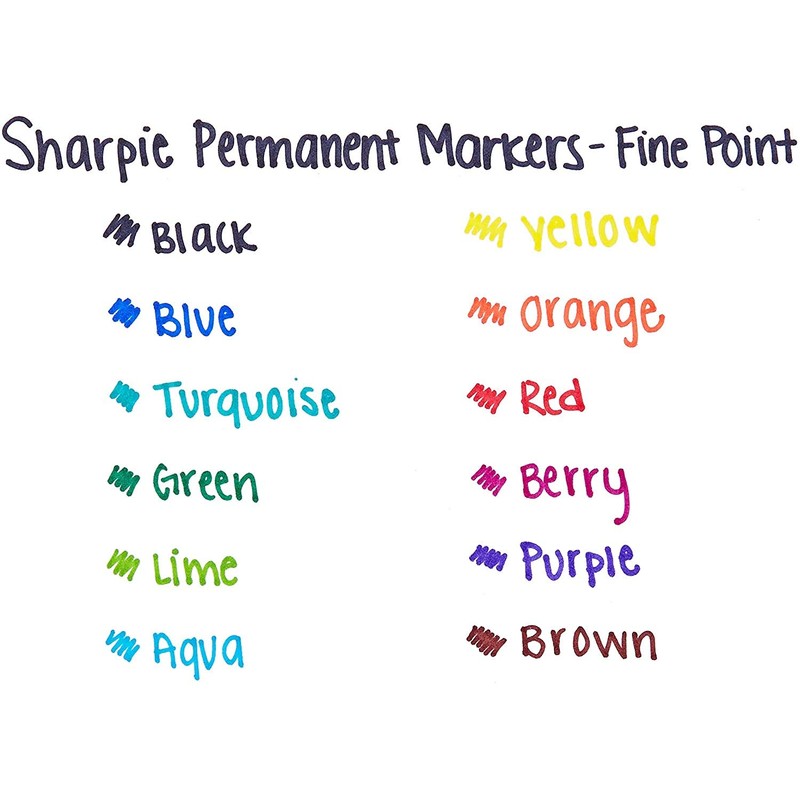 Sharpie Permanent Markers, Fine Point, Red Ink, Pack of 3