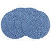 Floroom 15 Inch Round Braided Placemats Set of 4, Washable