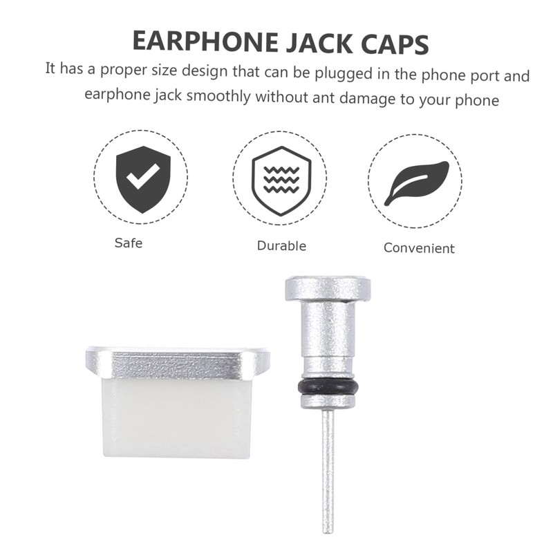 Operitacx 2 Pairs Type C Dust Plugs for Charging Port