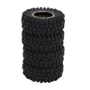 4Pcs Brass Wheel Tire Set 1.2in Hub Replacement for Traxxas