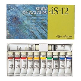 Kusakabe 4S-12 Oil Paint Set, For Training, Set of 11 Colors, 0.4 fl oz (11 ml) + White, 0.7 fl oz (20 ml)