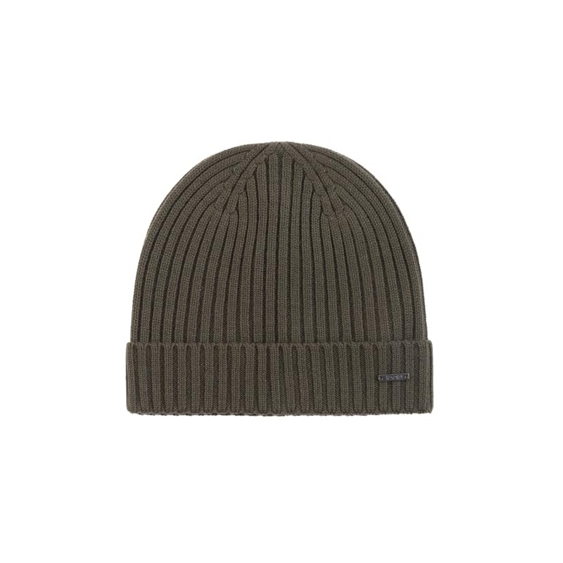 Joop! Men's Warm Knitted Hat 100% Wool, dunkelgrün