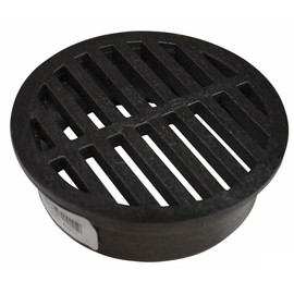 Rocky Mountain Goods 4” Plastic Round Drainage Grate Cover - Fits 4” Pipes - Prevents Debris - Ideal for Lawns, Patios, Walkways - Durable UV Resistant Black Plastic - Easy Install