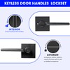 RAZCC Privacy Door Levers, 2 Pack Black Door Handles Heavy
