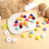 Xthrotsenk 60 Pcs Cat Toy Balls 1-inch Colorful Cat Pom