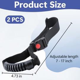 ecocstm 2 PCS Car Adjustable Grab Handle, Car Handle Assist, Safety Handle Portable Vehicle Support Grab Bar for Trucks, SUVs, Jeeps, Vans, Cars and ATVs (Black)