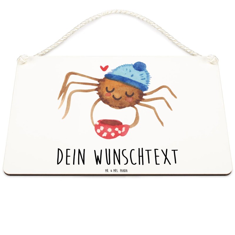 Mr. & Mrs. Panda Personalisiertes Deko Schild Spinne Agathe Kaffee