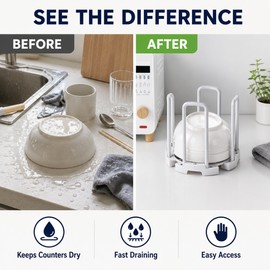 Retractable Bowl Organizer for Kitchen Storage – Detachable Dish Rack for Cabinets & Countertops