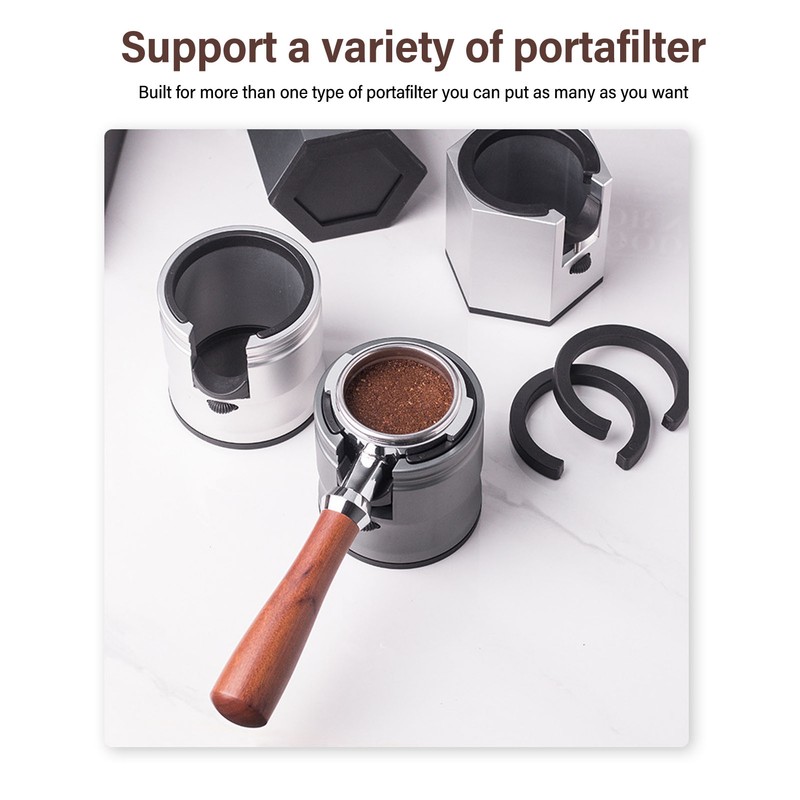 Coffee Portafilter Holder Adjustable Height Universal Easy To Install Round