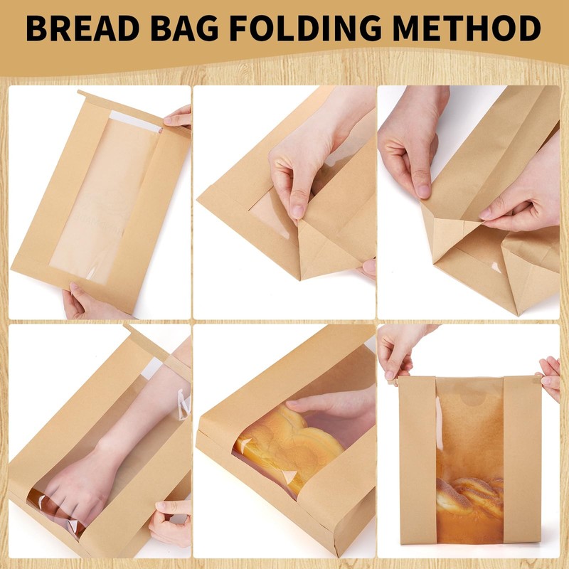120 Bread Bags for Homemade Bread, Sourdough Bread Bags with