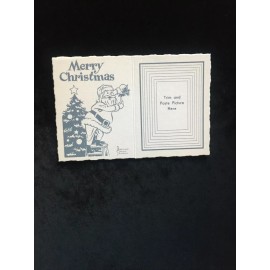 National School Studios Santa Claus Merry Christmas Tree Photo Holder Card School Student Vintage -new