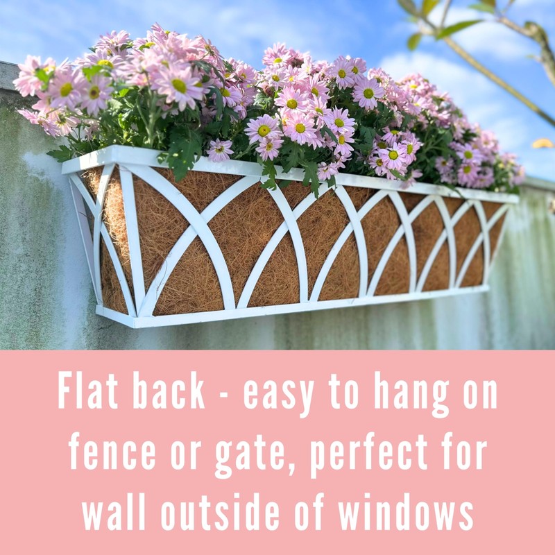 LaLaGreen Deck Railing Planter Outdoor (2 Pack, 30") Rectangular Window