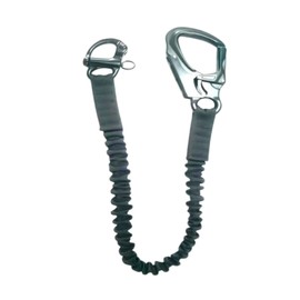 SM SunniMix Fall Protection Lanyard Elastic Bungee Multi Use, Climbing Lanyard Helo Lanyard for Roofing, Outdoor, Construction, Black