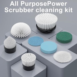 YKYI Spin Brush Heads Replacement 8PCs for ANS-8051A/8050 Cordless Shower Scrubber-Soft Spin Scrubber Heads with Crevice Brushes,Compatible Most Spin Mops & Scrubbers for Bathroom, Kitchen,Car