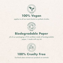 EcoTools Enhancing Eye Brush Set, Makeup Brushes For Liquid, Cream & Powder Eyeshadow & Eye Liner Application, Dual-Sided & Eco-Friendly, Synthetic Bristles, Cruelty-Free, 2 Piece Set