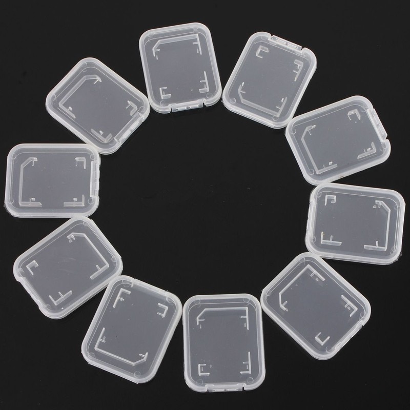 GOOTRADES Transparent Standard SD SDHC Memory Card Case Holder Box