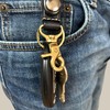 Belfore, Genuine Brass Strap, Made in Japan, Cowhide Leather, Black,