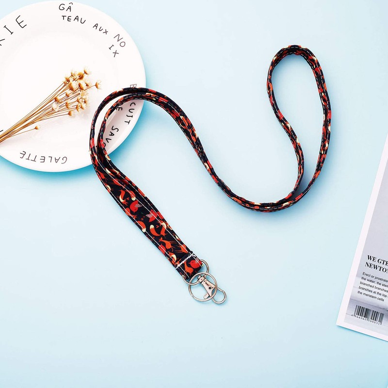 Fox Lanyard ID Holder Cotton Fabric Preschool Lanyard Teacher Gift