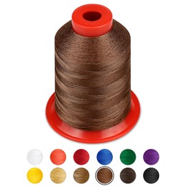 FIVEIZERO FIVEIZERO Extra Strong Upholstery Thread,Brown 1000 Meters Bonded Nylon Thread for Denim Leather,Craft,Machine,DIY and Home (1 Pack) CJ