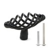 Pxyelec Muted Black Birdcage Nest Twist Cabinet Wardrobe Door Handle