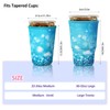 Patelai 4 Pieces Reusable Coffee Sleeve Cup Insulator for Cold