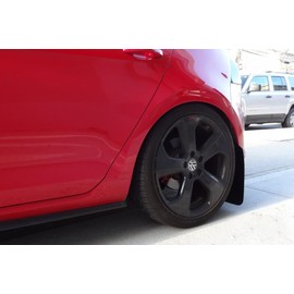FASTMODZ Rally Armor MF37-UR-BLK/BL Compatible with 2015+ VW Golf/GTI/TSI UR Black Mud Flap with Blue Logo