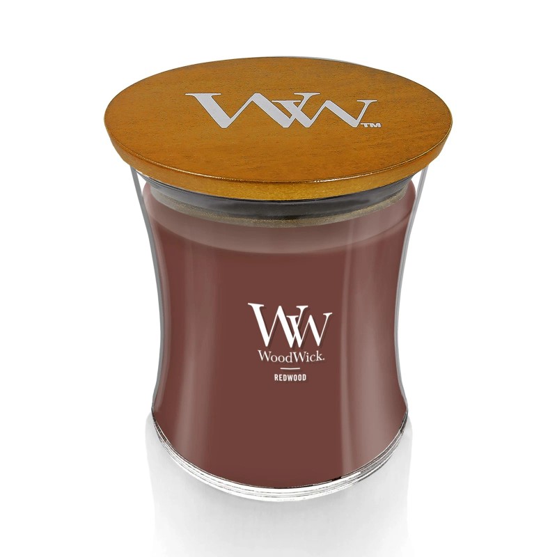 WoodWick Medium Hourglass Redwood Candle 10oz Fragranced Jar with Wooden