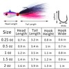 AGOOL 4pcs Bucktail Jig Saltwater Fishing Lures Fluke Fishing Lure
