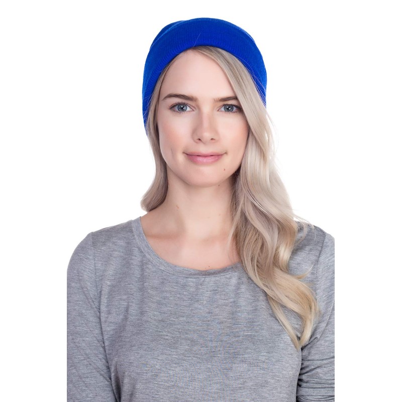 Nivel Superior Cuffed Unisex Plain Cráneo Beanie Toboggan Tejer Sombrero/Cap,
