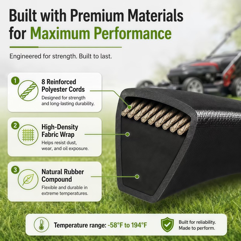 130969 532130969 Drive Belt Compatible with Husqvarna Craftsman Tractors