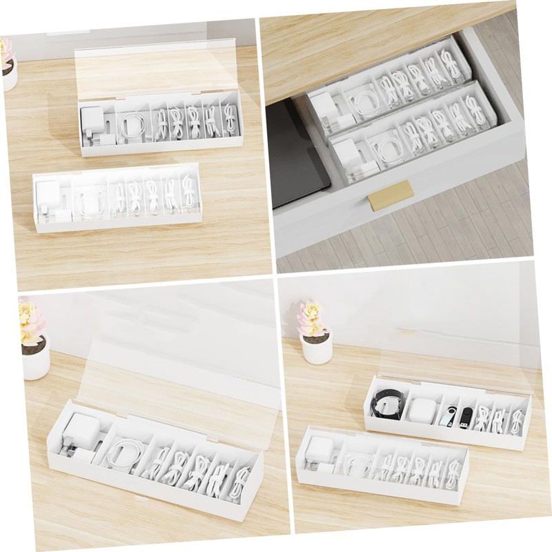 Gatuida 1pc Multi Cable Storage Box Organizer for and Electronics