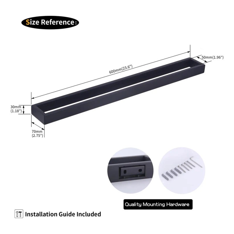 Gerzwy 24-inch Bathroom Towel Bar Stainless Steel Bath Towel