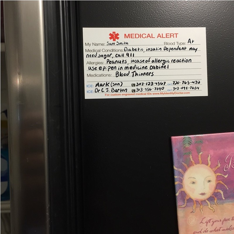 My Identity Doctor - 3 Medical Alert ID Magnets