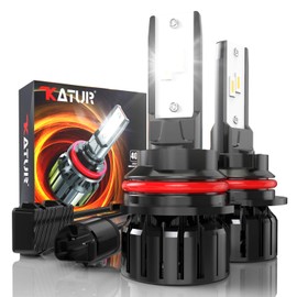 KATUR 9007 Led Headlight Bulb, 80W 16000LM 6000K Cool White 360 Degree Adjustable Beam Angle 400% Brightness Super Bright HB5 9007 Led Bulb Conversion Kit IP65 Waterproof, Pack of 2